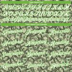 Custom Neon Green 3D Dollar Pattern Long Sleeve Performance T-Shirt Custom Green White-Neon Green Dollar 3D Pattern Long