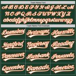 Custom Green and White Orange Baseball Jersey - Authentic Design for Sports Fans Custom Green White-Orange Authentic Baseball