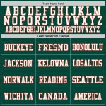Custom Green White Orange Football Jersey Authentic Throwback Style Custom Green White-Orange Mesh Authentic Throwback Football