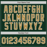 Custom Green White Pinstripe Baseball Jersey - Old Gold-White Authentic Style 7003 Custom Green White Pinstripe Old Gold-White