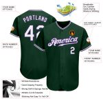Custom Green White Purple Baseball Jersey - Authentic Design, Unique Look Custom Green White-Purple Authentic Baseball Jersey