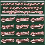 Custom Green Red White Authentic Baseball Jersey for Men and Women Custom Green White-Red Authentic Baseball Jersey