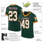 Custom Green Red White Mesh Football Jersey Authentic Throwback Style 8889 Custom Green White-Red Mesh Authentic Throwback