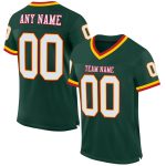 Custom Green Red White Mesh Football Jersey Authentic Throwback Style 8889 Custom Green White-Red Mesh Authentic Throwback