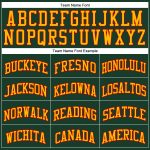 Hunter Green Gold-Red Authentic Throwback Basketball Jersey - Custom Design Custom Hunter Green Gold-Red Authentic Throwback