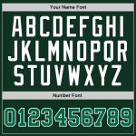 Custom Hunter Green Kelly Green White Basketball Jersey - Authentic Throwback Style Custom Hunter Green Kelly Green-White