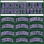 Hunter Green Purple White Custom Basketball Jersey - Authentic Throwback Design Custom Hunter Green Purple-White Authentic