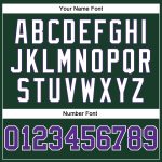Hunter Green Purple White Custom Basketball Jersey - Authentic Throwback Design Custom Hunter Green Purple-White Authentic