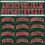 Hunter Green Red-Cream Throwback Basketball Jersey - Custom Authentic Design Custom Hunter Green Red-Cream Authentic Throwback