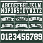 Custom Hunter Green White Silver Gray Basketball Shorts Authentic Throwback Design Custom Hunter Green White-Silver Gray