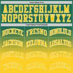 Custom Kelly Green Fade Basketball Jersey - Authentic Gold-White Fashion Design Custom Kelly Green Gold-White Authentic Fade