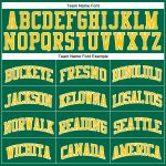 Authentic Kelly Green Throwback Basketball Jersey Gold-White Style 6753 Custom Kelly Green Gold-White Authentic Throwback
