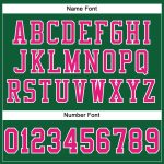 Custom Football Jersey - Authentic Kelly Green Hot Pink White Mesh Design Custom Kelly Green Hot Pink-White Mesh Authentic