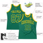 Custom Kelly Green Gold Authentic Throwback Basketball Jersey for Men Custom Kelly Green Kelly Green-Gold Authentic Throwback