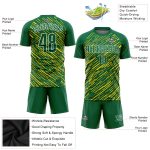 Custom Kelly Green-Gold Soccer Jersey, Sublimation Style 7550 for Teams Custom Kelly Green Kelly Green-Gold Sublimation Soccer