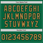 Custom Kelly Green Black Gold Baseball Jersey - Authentic Team Jersey Custom Kelly Green Old Gold-Black Authentic Baseball