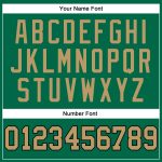 Custom Kelly Green Authentic Throwback Basketball Jersey - Black and Old Gold Design Custom Kelly Green Old Gold-Black Authentic