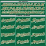 Custom Kelly Green Fade Baseball Jersey - Authentic Old Gold White Fashion Custom Kelly Green Old Gold-White Authentic Fade