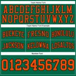 Custom Kelly Green Orange Black Basketball Shorts - Authentic Throwback Design Custom Kelly Green Orange-Black Authentic