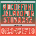 Custom Kelly Green Orange White Basketball Jersey Authentic Fade Design Custom Kelly Green Orange-White Authentic Fade Fashion