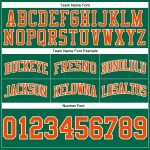 Custom Orange-White Basketball Shorts | Kelly Green Authentic Throwback Custom Kelly Green Orange-White Authentic Throwback