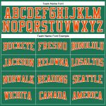 Custom Kelly Green Long Sleeve Performance T-Shirt - Orange-White Salute To Service Custom Kelly Green Orange-White Long