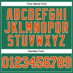 Custom Kelly Green Long Sleeve Performance T-Shirt - Orange-White Salute To Service Custom Kelly Green Orange-White Long