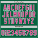 Custom Kelly Green Fade Authentic Baseball Jersey - Pink-White Fashion Style Custom Kelly Green Pink-White Authentic Fade