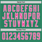 Custom Hockey Jersey in Kelly Green with Pink-White Trim Custom Kelly Green Pink-White Hockey Jersey