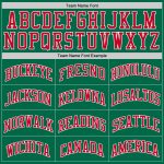 Custom Green Red White Basketball Jersey - Authentic Throwback Design Custom Kelly Green Red-White Authentic Throwback Basketball