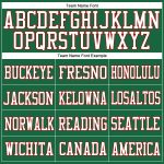 Custom Authentic Football Jersey in Kelly Green and Red-White Mesh Custom Kelly Green Red-White Mesh Authentic Football Jersey