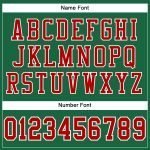 Custom Authentic Football Jersey in Kelly Green and Red-White Mesh Custom Kelly Green Red-White Mesh Authentic Football Jersey
