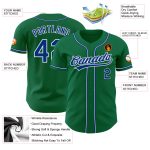 Custom Green Baseball Jersey - Authentic Royal-White Design for Teams Custom Kelly Green Royal-White Authentic Baseball Jersey