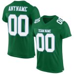 Custom Authentic Football Jersey Kelly Green White Light Blue Mesh Style 8258 Custom Kelly Green White-Light Blue Mesh Authentic