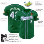 Authentic Baseball Jersey in Custom Kelly Green and White-Royal Colors Custom Kelly Green White-Royal Authentic Baseball