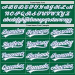 Authentic Baseball Jersey in Custom Kelly Green and White-Royal Colors Custom Kelly Green White-Royal Authentic Baseball