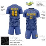 Light Blue Gold Black Soccer Jersey - Custom Third Sublimation Uniform Custom Light Blue Gold-Black Third Sublimation Soccer