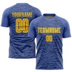 Light Blue Gold Black Soccer Jersey - Custom Third Sublimation Uniform Custom Light Blue Gold-Black Third Sublimation Soccer