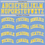 Light Blue Basketball Jersey - Custom Gold and White Authentic Throwback Design Custom Light Blue Gold-White Authentic Throwback