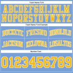 Light Blue Gold White Authentic Throwback Basketball Shorts Custom Design Custom Light Blue Gold-White Authentic Throwback