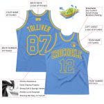 Light Blue Gold Authentic Throwback Basketball Jersey Custom Design Custom Light Blue Light Blue-Gold Authentic Throwback