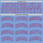 Custom Light Blue-Red Authentic Basketball Jersey | Throwback Style Custom Light Blue Light Blue-Red Authentic Throwback