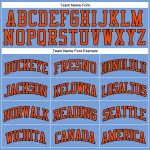 Light Blue Orange Black Authentic Throwback Basketball Jersey - Custom Design Custom Light Blue Orange-Black Authentic Throwback