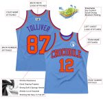 Light Blue Orange Purple Throwback Basketball Jersey - Custom Authentic Design Custom Light Blue Orange-Purple Authentic