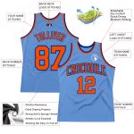 Authentic Light Blue Orange-Royal Throwback Basketball Jersey Style 5207 Custom Light Blue Orange-Royal Authentic Throwback