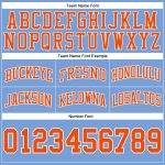 Light Blue Orange White Custom Throwback Basketball Shorts Authentic Custom Light Blue Orange-White Authentic Throwback Basketball