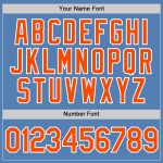 Light Blue Orange White Performance T-Shirt Custom Design for Active Wear Custom Light Blue Orange-White Performance T-Shirt