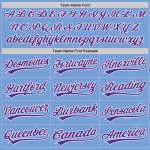 Authentic Custom Light Blue Purple White Baseball Jersey Custom Light Blue Purple-White Authentic Baseball Jersey