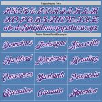 Light Blue Purple White Performance T-Shirt - Custom Mens Sports Top Custom Light Blue Purple-White Performance T-Shirt