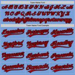 Custom Authentic Baseball Jersey - Light Blue Red-Black Design for Fans Custom Light Blue Red-Black Authentic Baseball Jersey